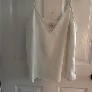 A New Day White Sleeveless Camisole V-Neck